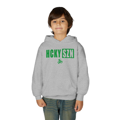 Youth HCKY SZN (Green Logo) Hooded Sweatshirt - Various Colors