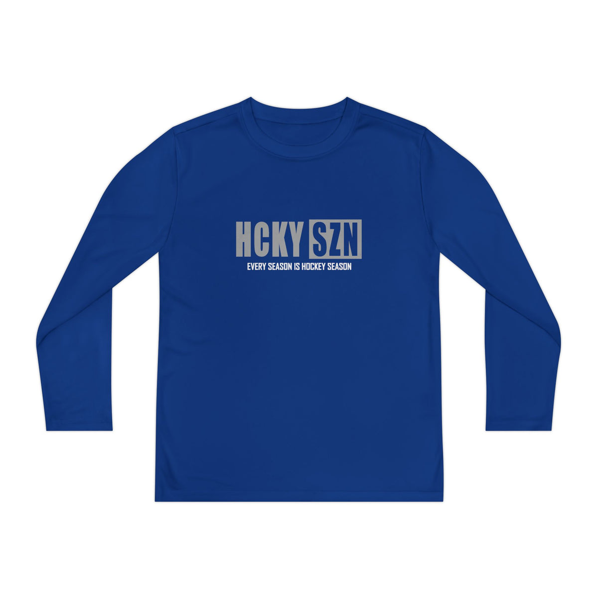 Every Season is HCKY SZN Youth Competitor Long Sleeve Tee (Grey Logo) - Various Colors