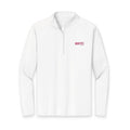 HCKY SZN Embroidered Quarter-Zip Pullover (White/Hot Pink)