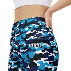 HKY SZN High Waisted Workout Shorts (Lightning Camo)