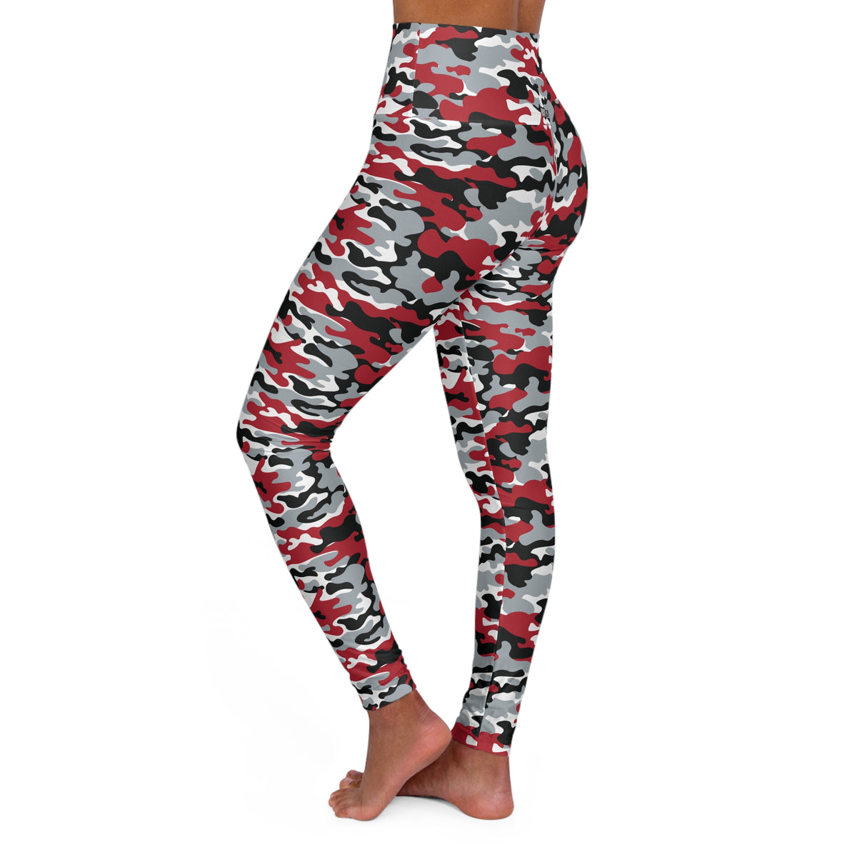 HCKY SZN High Waisted Yoga Leggings (Buckeye Camo)