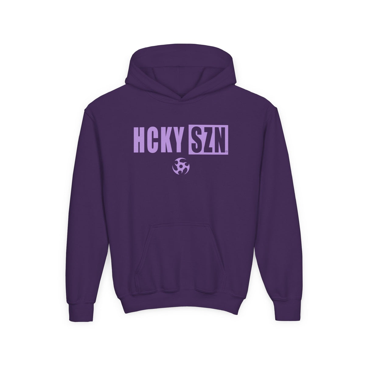 Youth HCKY SZN (Lavender Logo) Hooded Sweatshirt - Various Colors