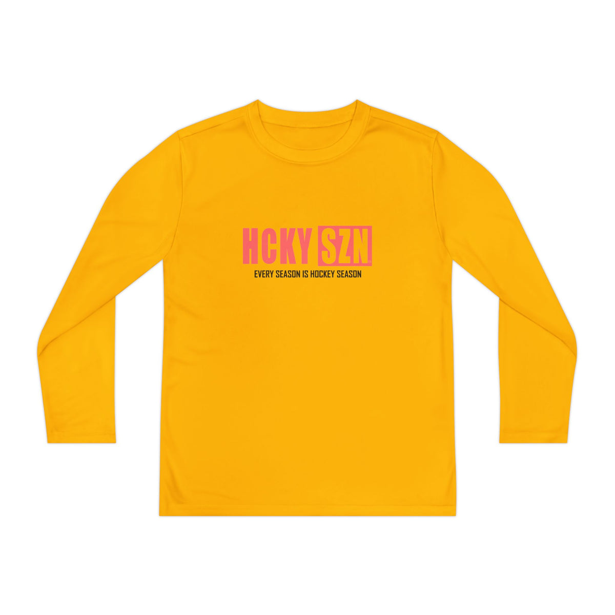 Every Season is HCKY SZN Youth Competitor Long Sleeve Tee (Peach Logo) - Various Colors