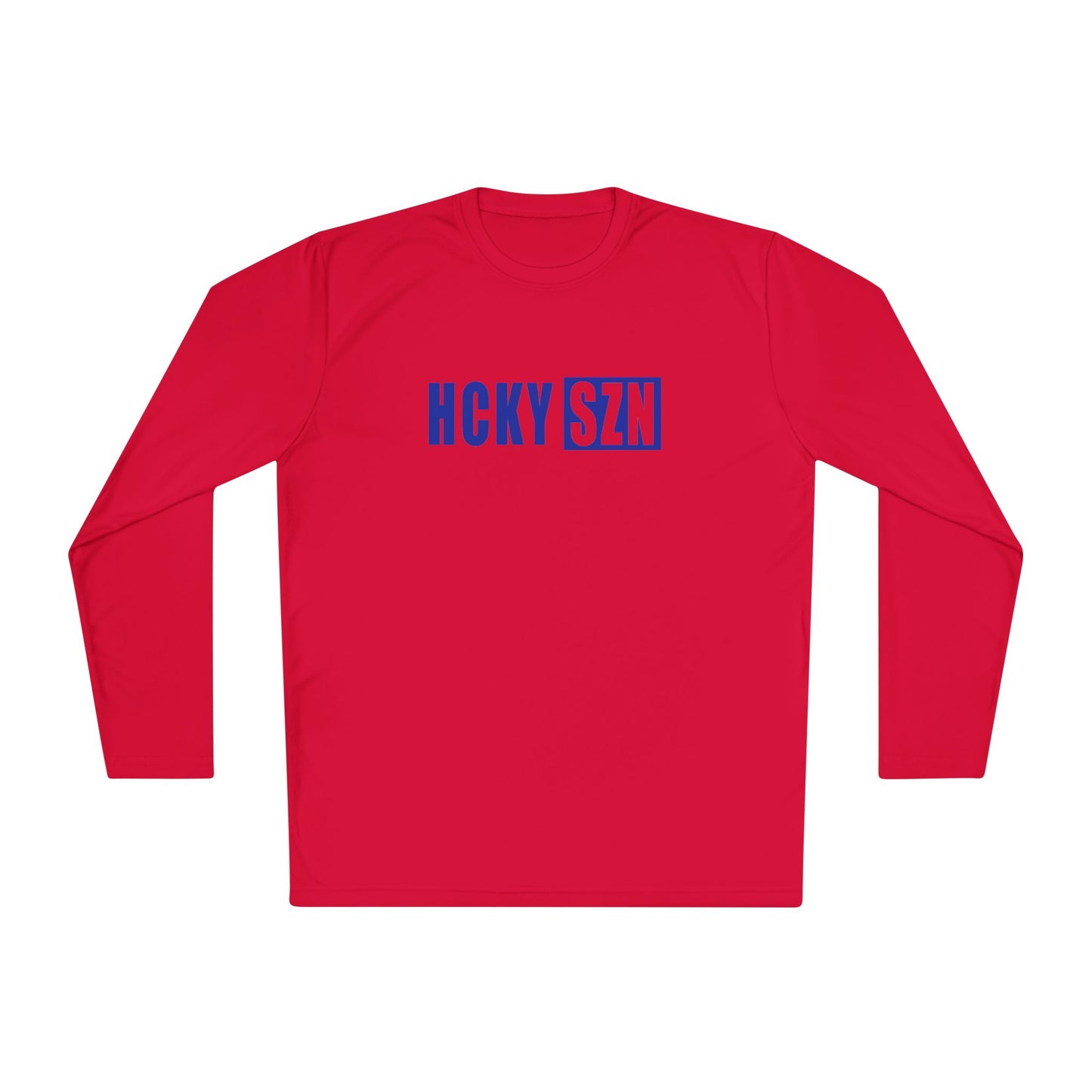 HCKY SZN Performance Long Sleeve Tee (Royal Blue Logo) - Various Colors