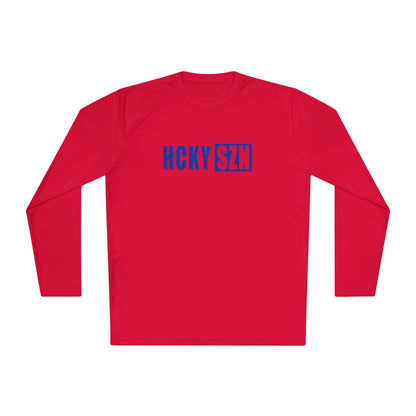 HCKY SZN Performance Long Sleeve Tee (Royal Blue Logo) - Various Colors
