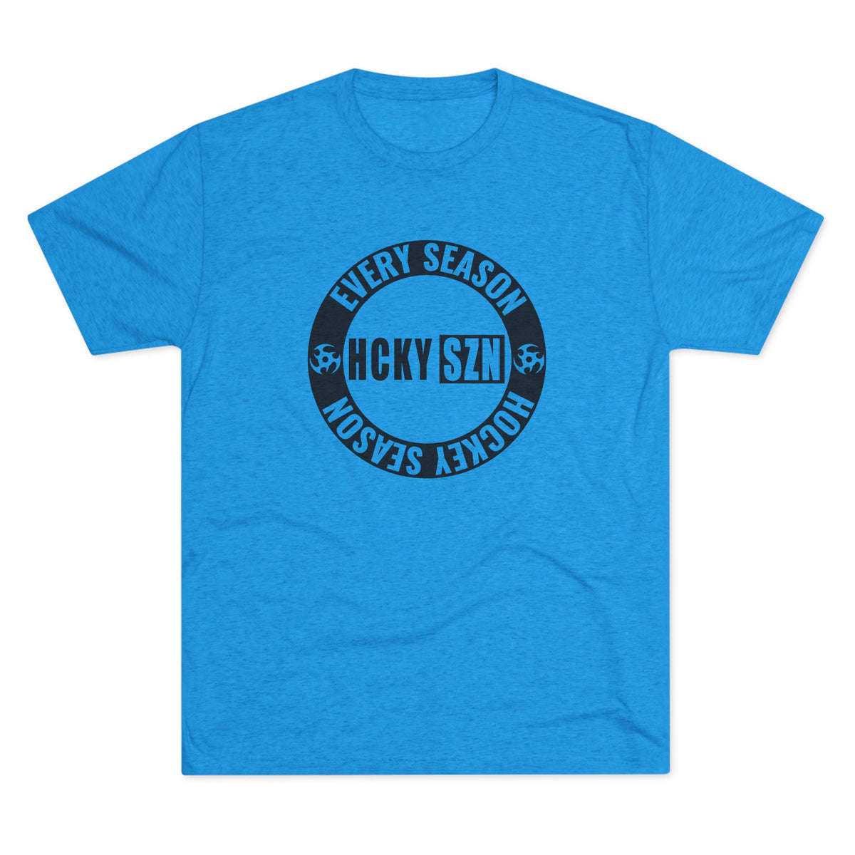HCKY SZN Circle Logo TriBlend Tee Shirt (Black) - Various Colors