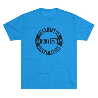 HCKY SZN Circle Logo TriBlend Tee Shirt (Black) - Various Colors