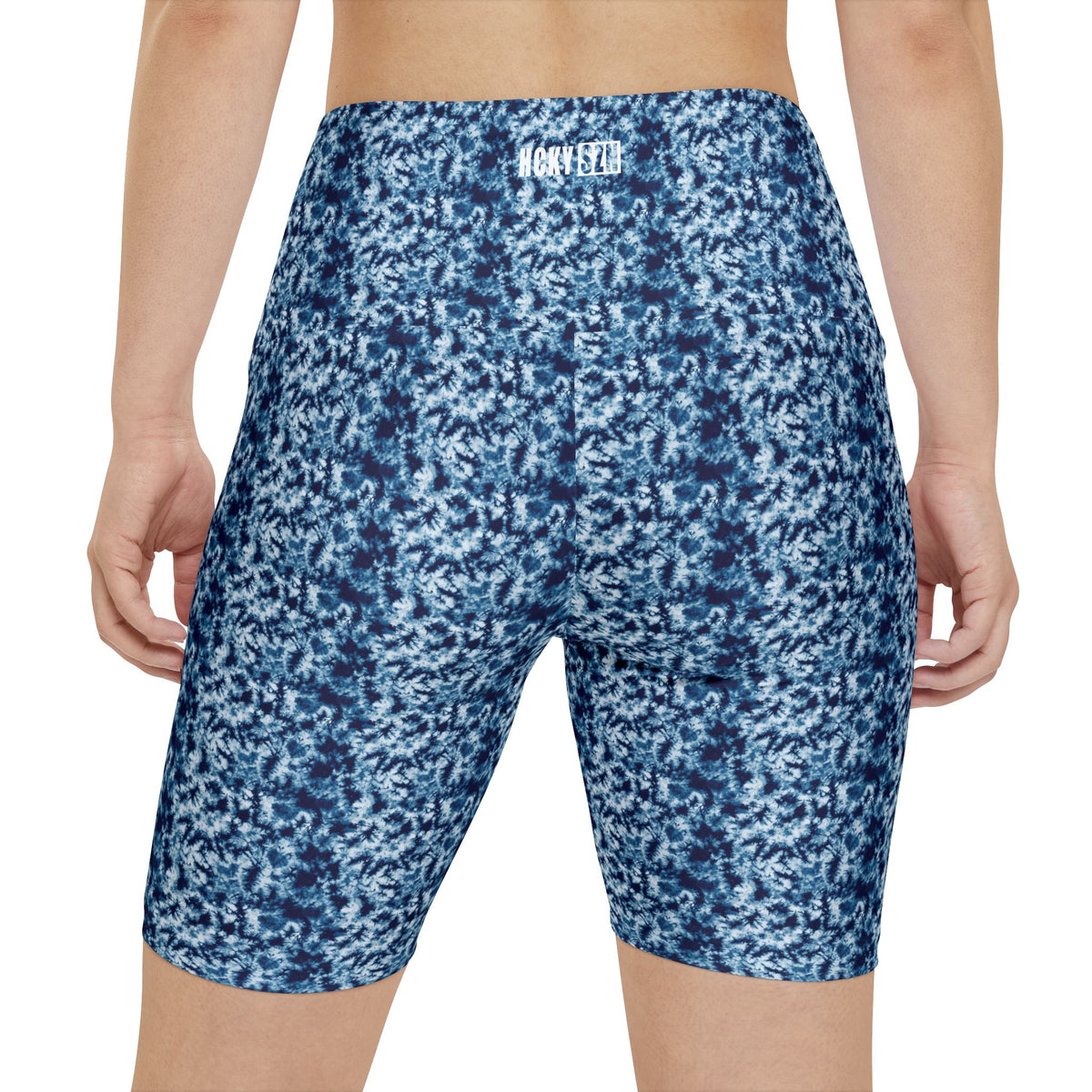 HKY SZN High Waisted Workout Shorts (Azure Tide)