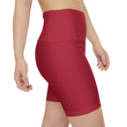 HKY SZN High Waisted Workout Shorts (Scarlet Red)