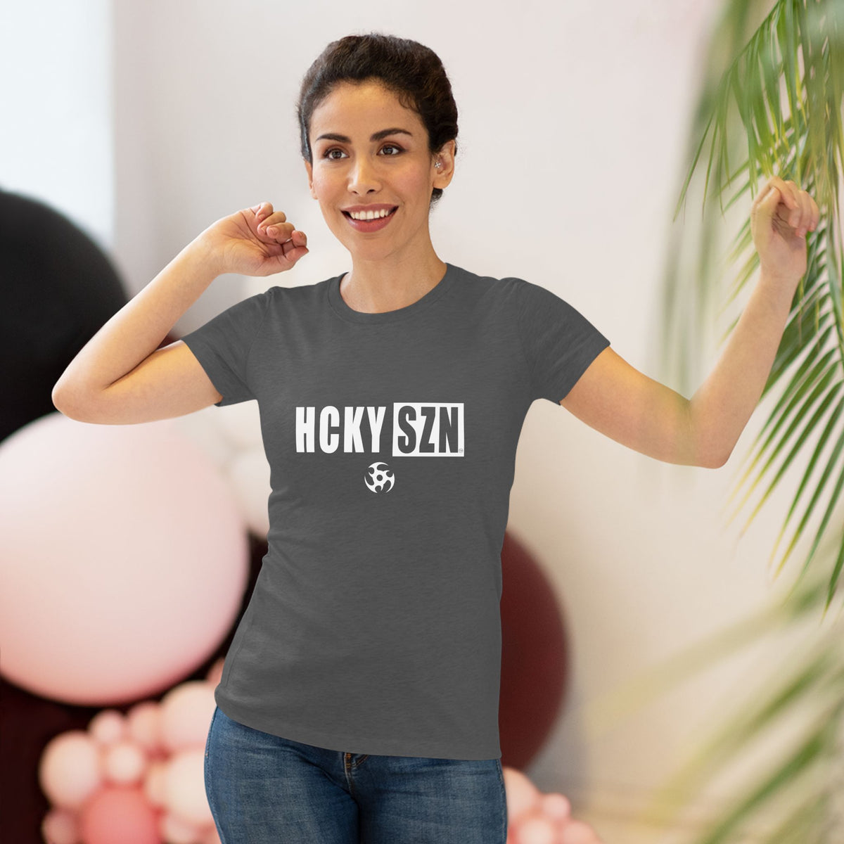 Women’s Hockey Vibe Triblend Tee (White Logo)