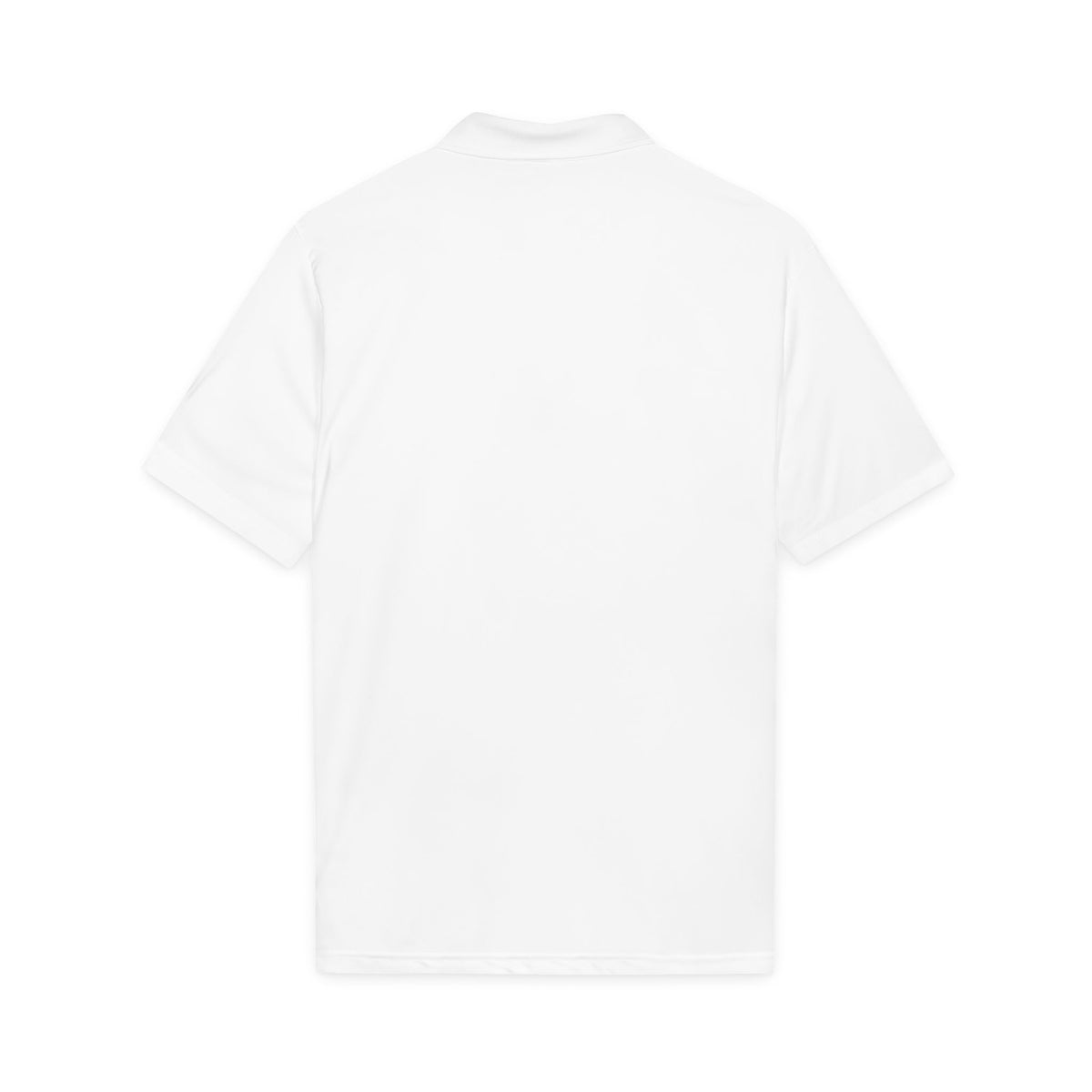 HCKY SZN Embroidered Performance Hockey Polo (White/Black Logo)