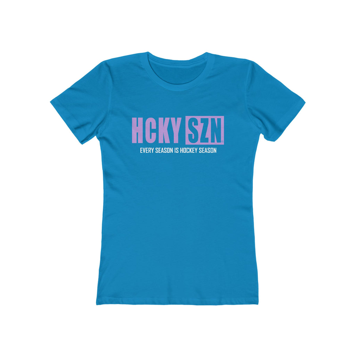 Every Season Is Hockey Season Women's Boyfriend Tee (Lavender Logo) - Various Colors