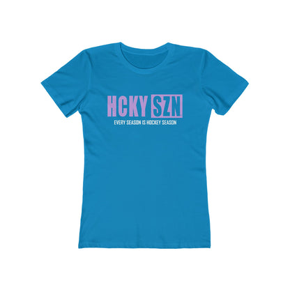 Every Season Is Hockey Season Women's Boyfriend Tee (Lavender Logo) - Various Colors