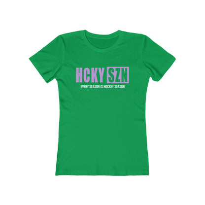 Every Season Is Hockey Season Women's Boyfriend Tee (Lavender Logo) - Various Colors