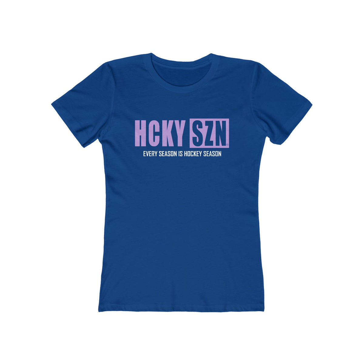 Every Season Is Hockey Season Women's Boyfriend Tee (Lavender Logo) - Various Colors
