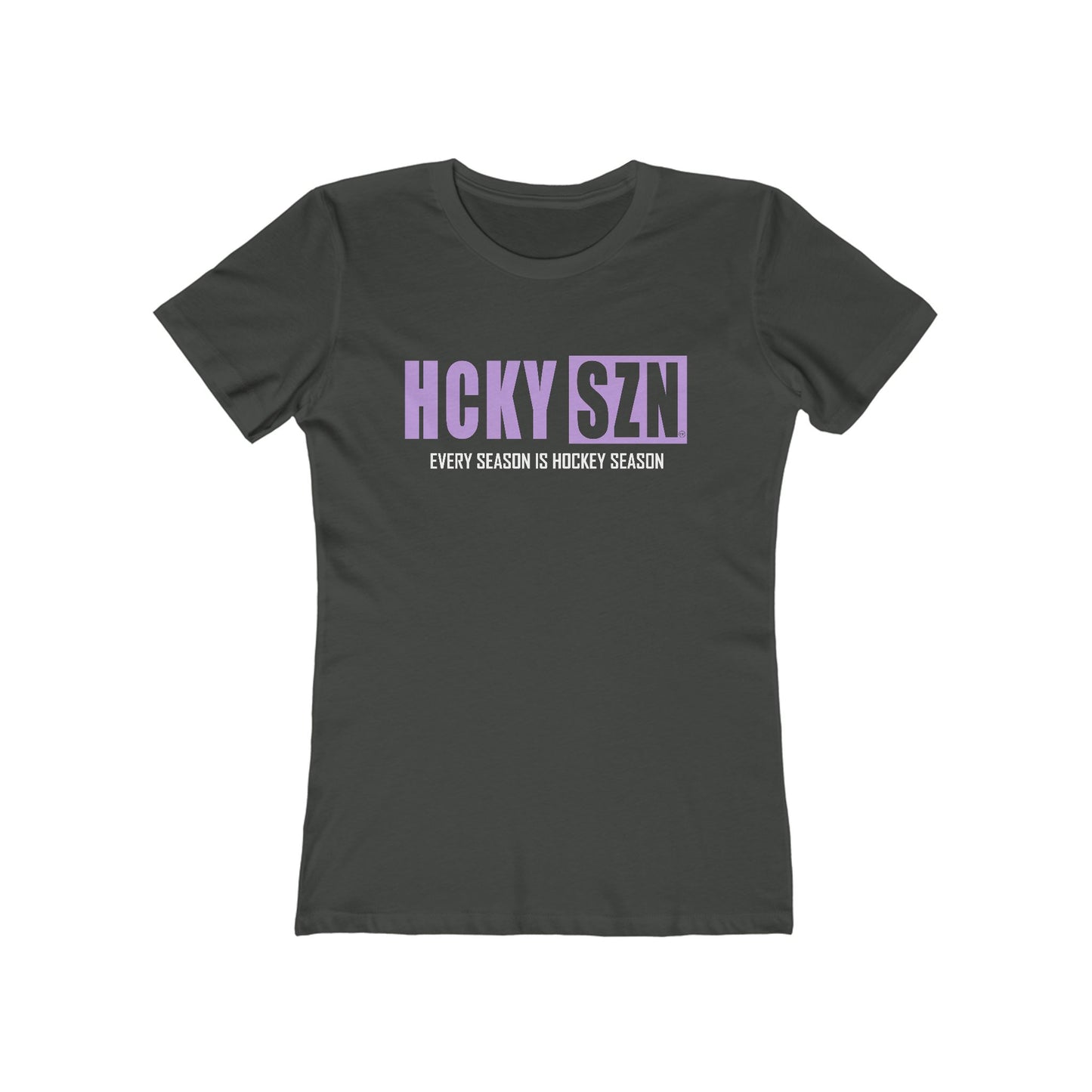 Every Season Is Hockey Season Women's Boyfriend Tee (Lavender Logo) - Various Colors