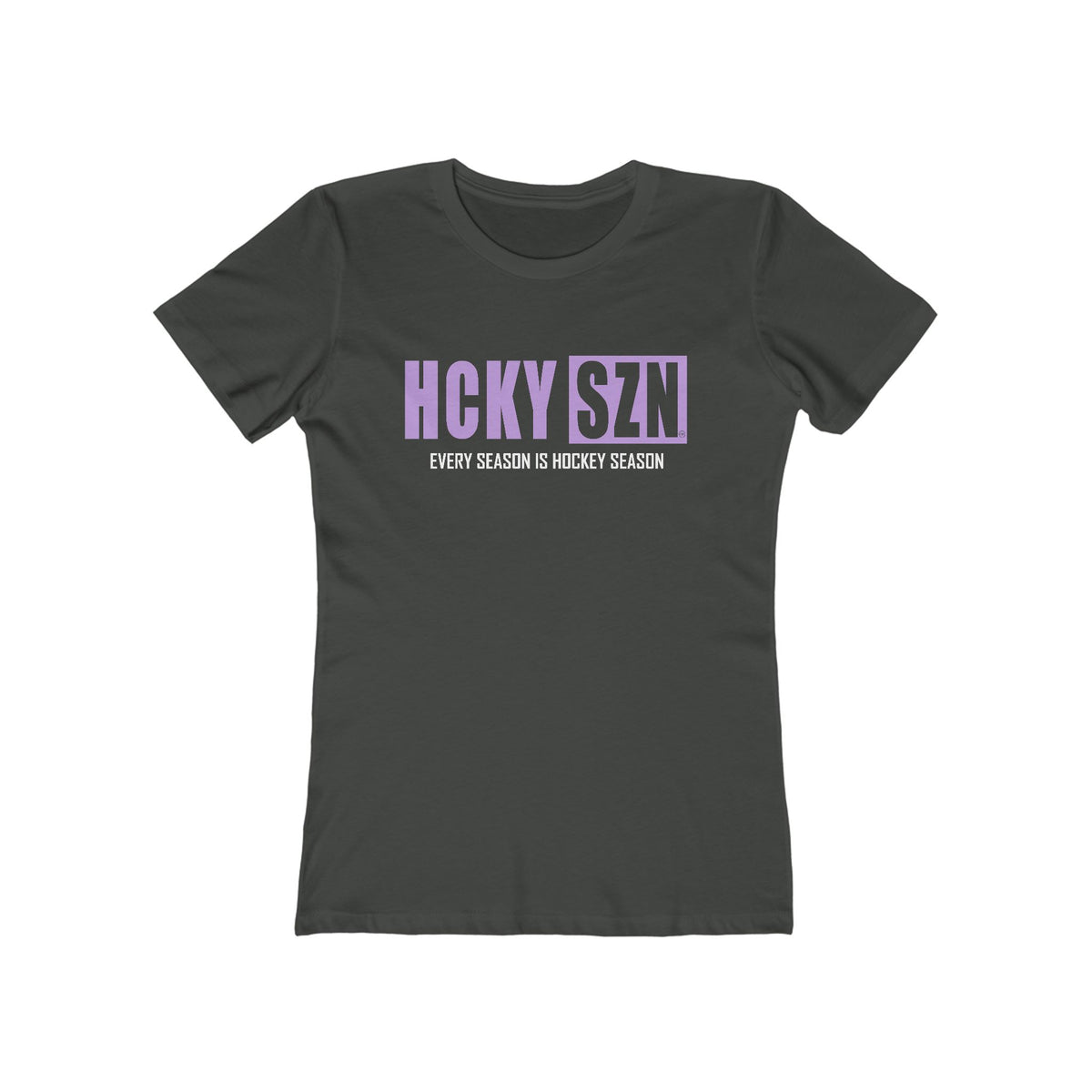 Every Season Is Hockey Season Women's Boyfriend Tee (Lavender Logo) - Various Colors