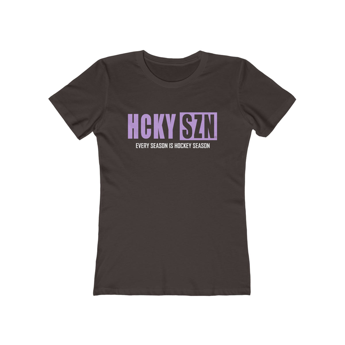 Every Season Is Hockey Season Women's Boyfriend Tee (Lavender Logo) - Various Colors