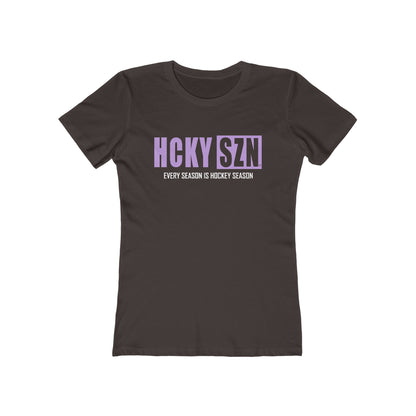 Every Season Is Hockey Season Women's Boyfriend Tee (Lavender Logo) - Various Colors