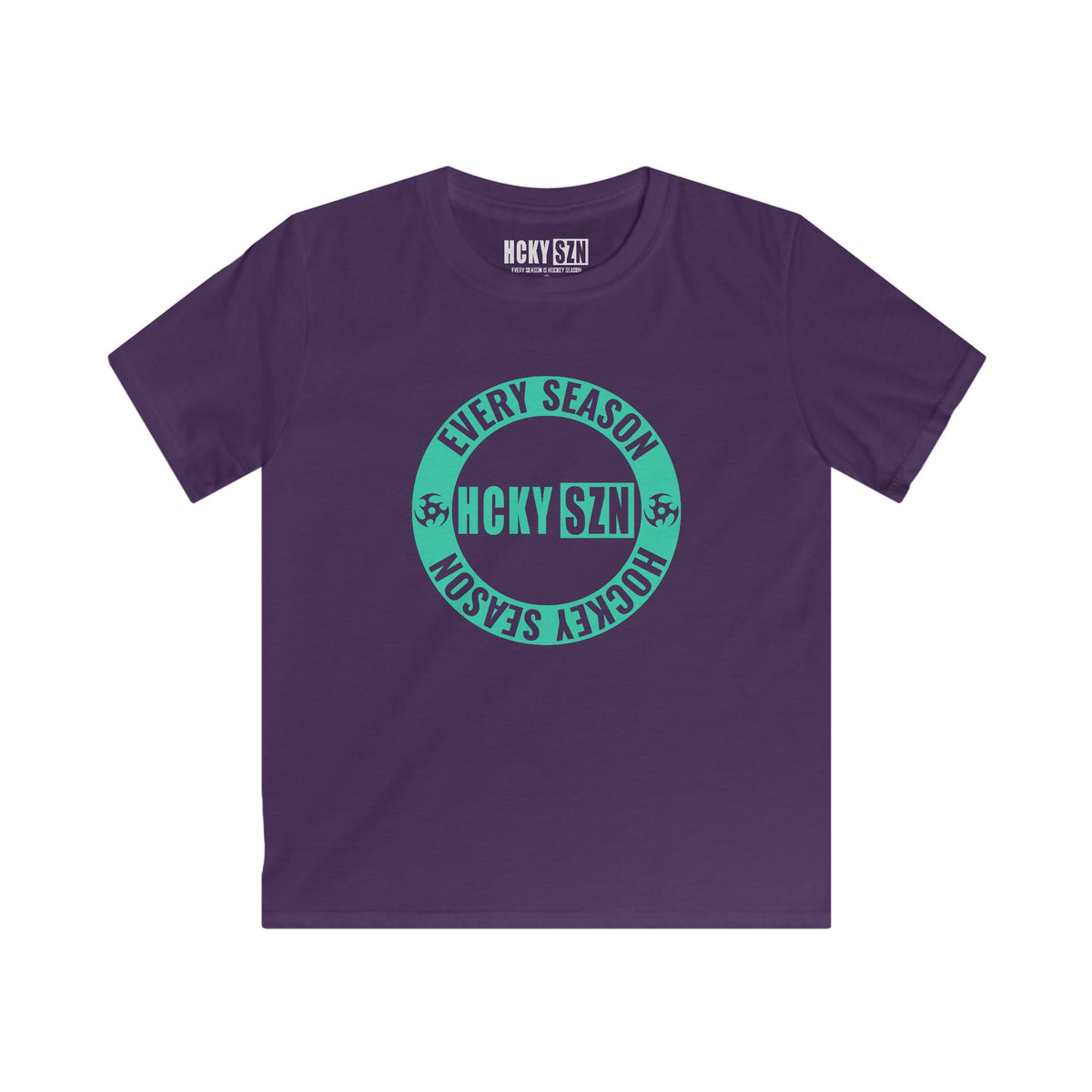 Youth Circle SZN Softstyle Tee (Seafoam Logo) - Various Colors