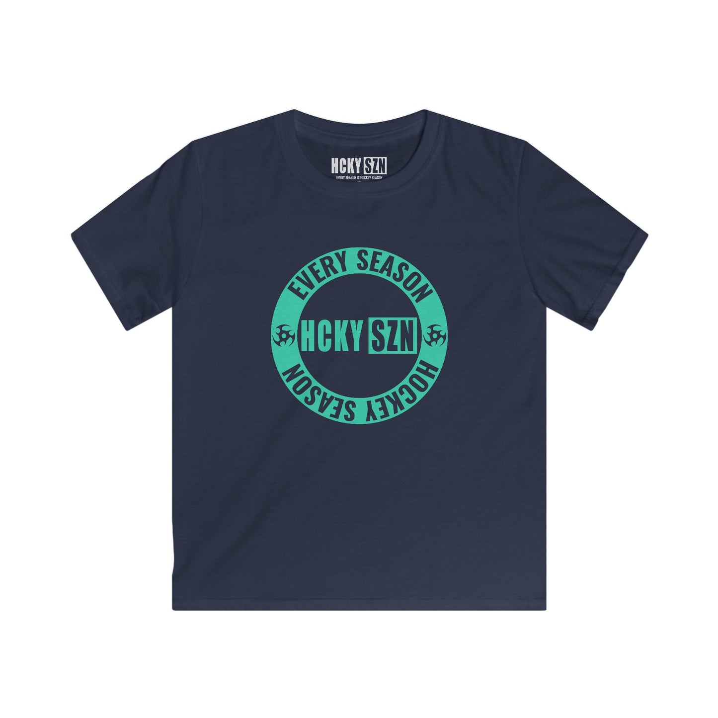 Youth Circle SZN Softstyle Tee (Seafoam Logo) - Various Colors