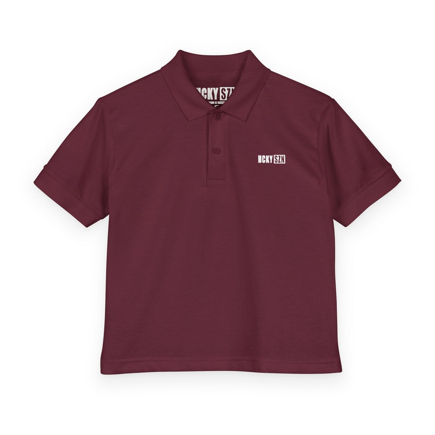 Youth HCKY SZN DryBlend Polo Shirt (Maroon)