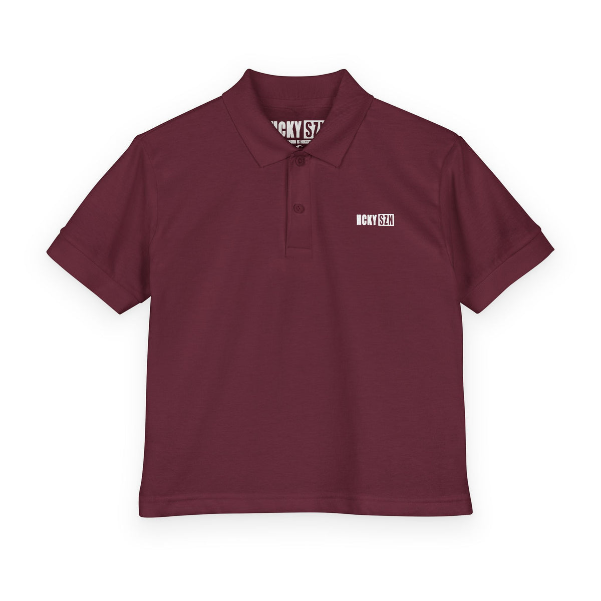 Youth HCKY SZN DryBlend Polo Shirt (Maroon)