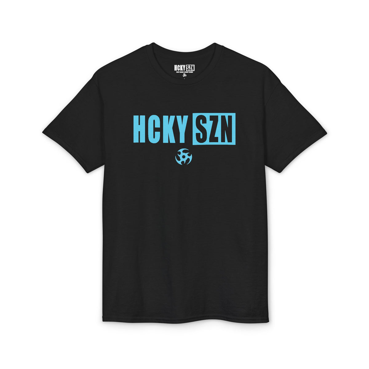 HCKY SZN Simple Star DryBlend Tee Shirt (Sky Blue Logo) - Various Colors