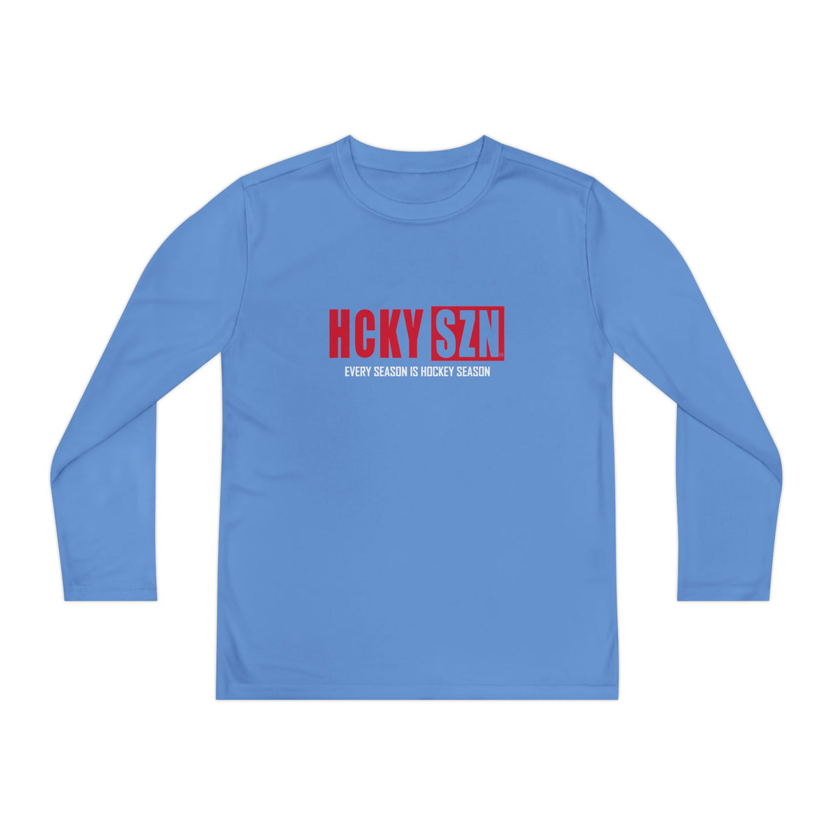 Every Season is HCKY SZN Youth Competitor Long Sleeve Tee (Red Logo) - Various Colors
