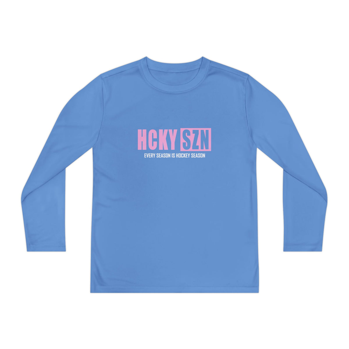 Every Season is HCKY SZN Youth Competitor Long Sleeve Tee (Pink Logo) - Various Colors