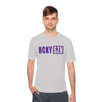 HCKYSZN (Flagship Logo) Adult Performance Tee - Silver/Purple