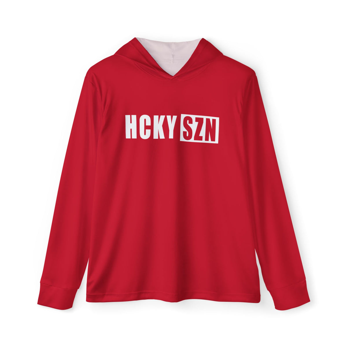 HCKY SZN Big Logo Performance Warmup Hoodie (Red/White)