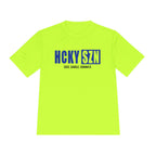 HCKYSZN (Deke Dangle) Adult Performance Tee - Neon Yellow/Royal/Black