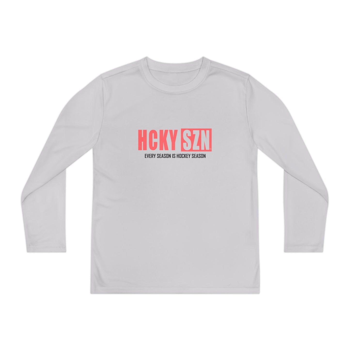 Every Season is HCKY SZN Youth Competitor Long Sleeve Tee (Peach Logo) - Various Colors
