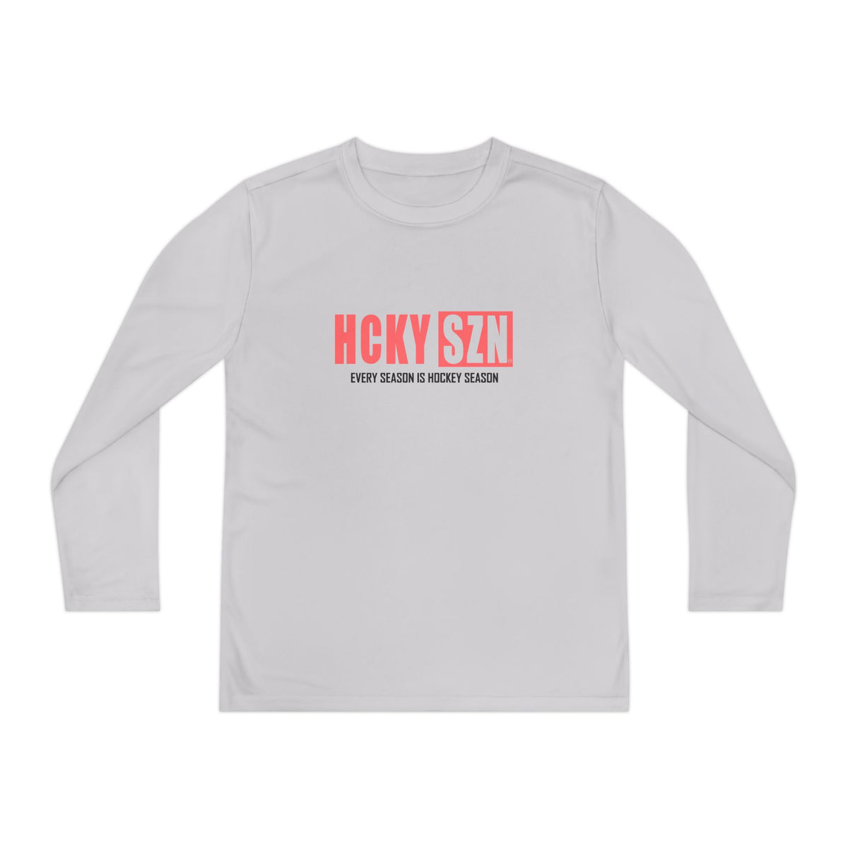 Every Season is HCKY SZN Youth Competitor Long Sleeve Tee (Peach Logo) - Various Colors