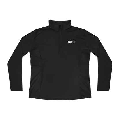 Women's HCKY SZN Quarter-Zip Pullover (Black)