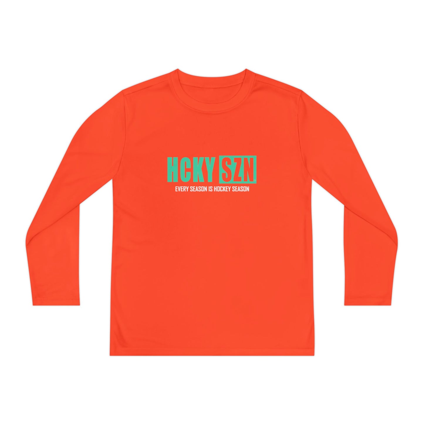 Every Season is HCKY SZN Youth Competitor Long Sleeve Tee (Seafoam Logo) - Various Colors