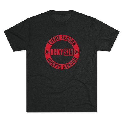 HCKY SZN Circle Logo TriBlend Tee Shirt (Red) - Various Colors