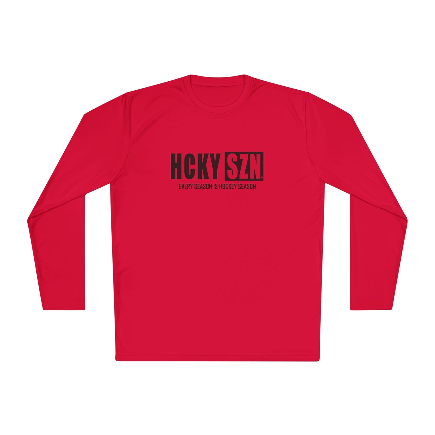 Every Season is HCKYSZN Performance Long Sleeve Tee - Black Logo