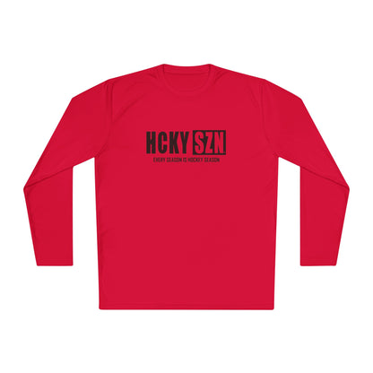 Every Season is HCKYSZN Performance Long Sleeve Tee - Black Logo