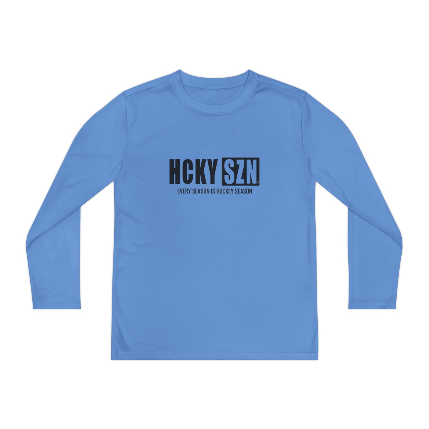 Every Season is HCKY SZN Youth Competitor Long Sleeve Tee (Black Logo) - Various Colors