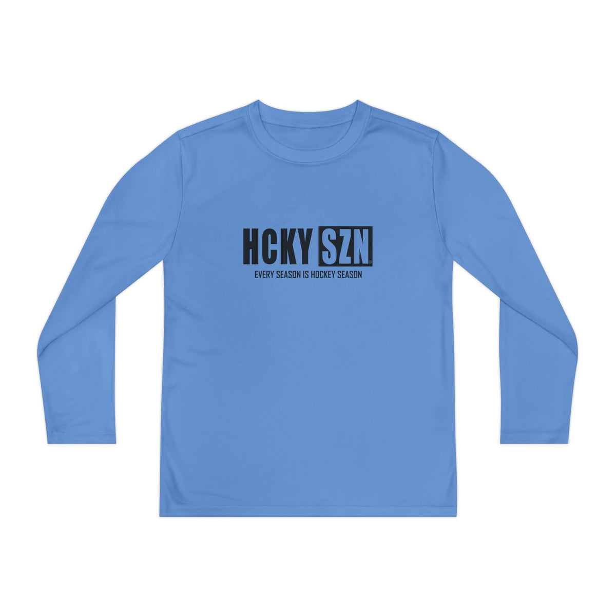 Every Season is HCKY SZN Youth Competitor Long Sleeve Tee (Black Logo) - Various Colors