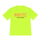HCKYSZN (Deke Dangle) Adult Performance Tee - Neon Yellow/Mango/Black