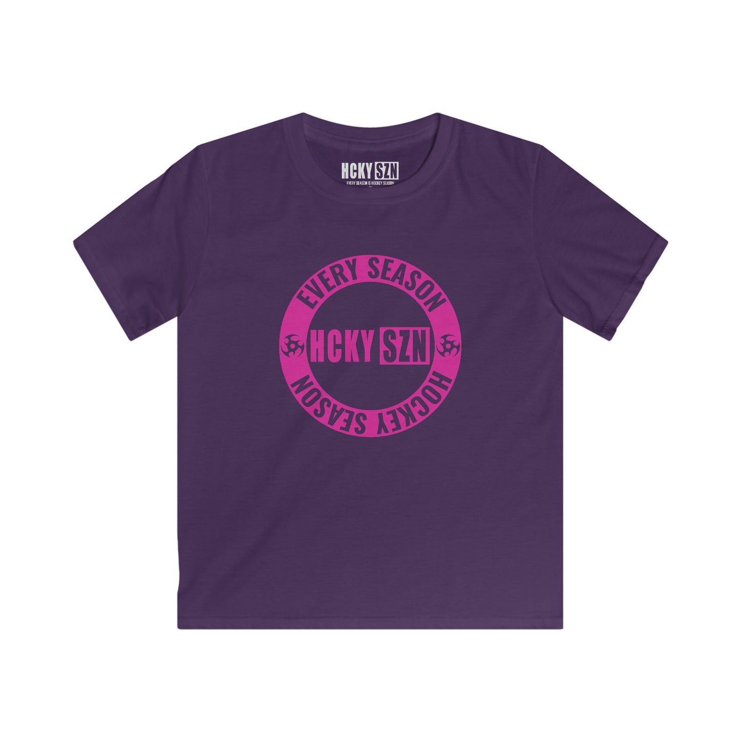 Youth Circle SZN Softstyle Tee (Hot PInk Logo) - Various Colors