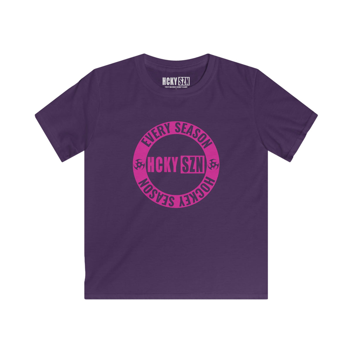 Youth Circle SZN Softstyle Tee (Hot PInk Logo) - Various Colors
