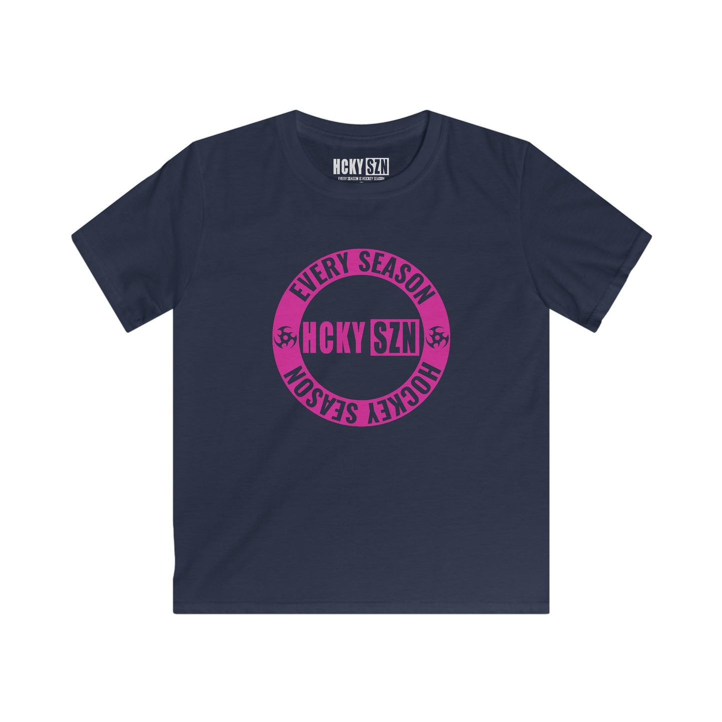 Youth Circle SZN Softstyle Tee (Hot PInk Logo) - Various Colors