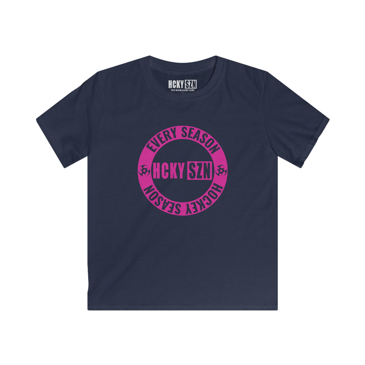 Youth Circle SZN Softstyle Tee (Hot PInk Logo) - Various Colors