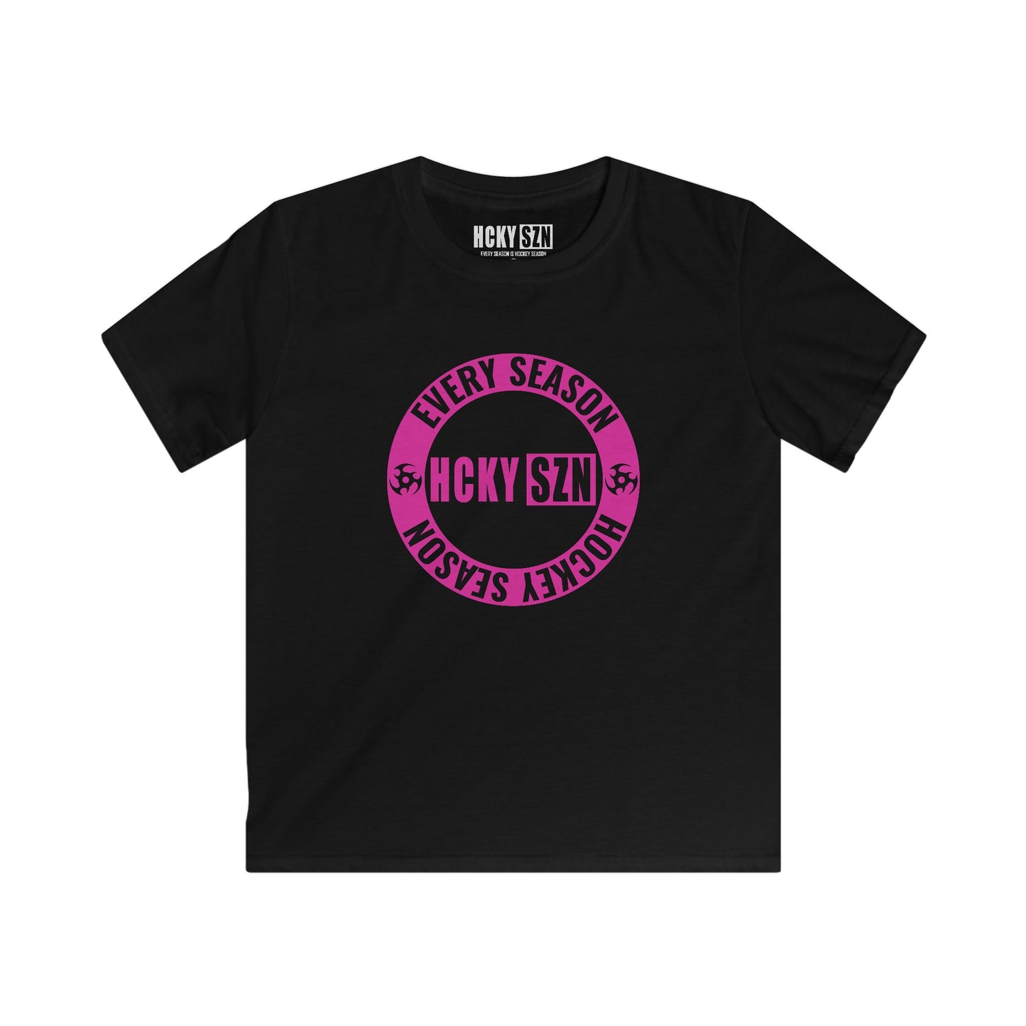 Youth Circle SZN Softstyle Tee (Hot PInk Logo) - Various Colors
