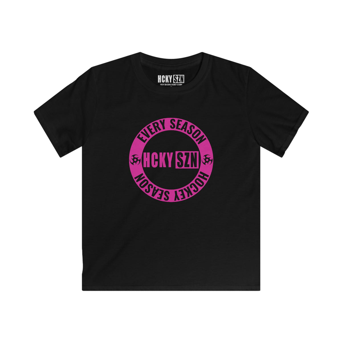 Youth Circle SZN Softstyle Tee (Hot PInk Logo) - Various Colors