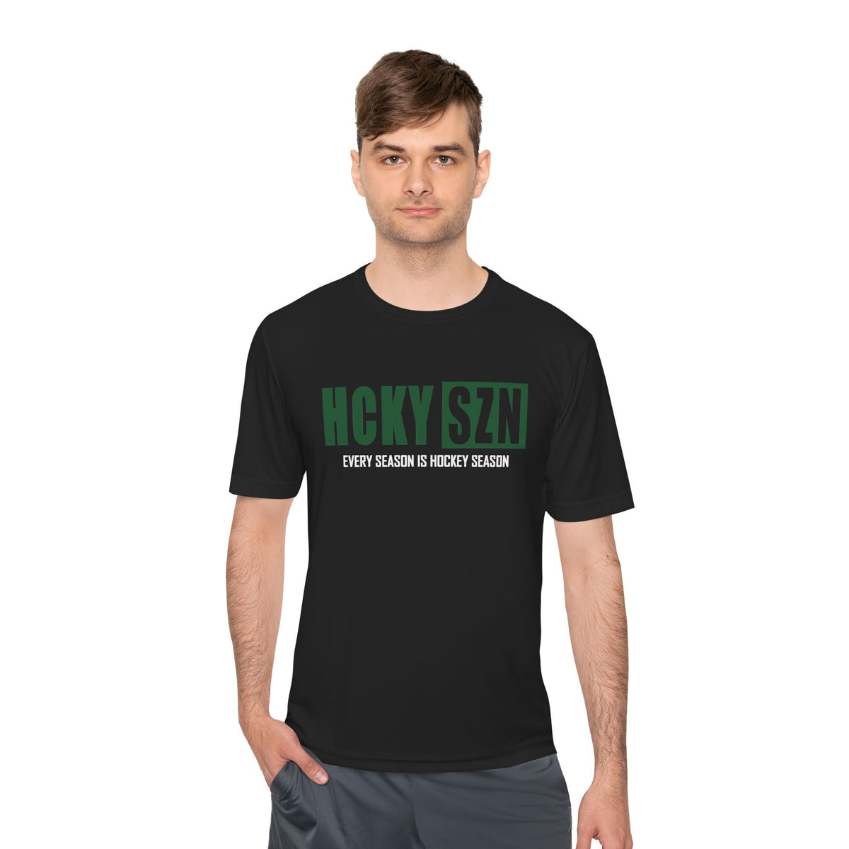 HCKYSZN Every Season Adult Performance Tee - Black/Forest